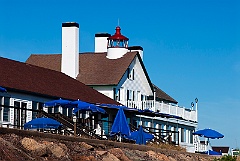 Red Tower of Bass River Light Atop the Lighthouse Inn